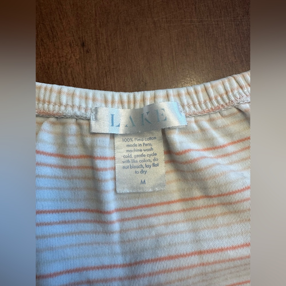 Lake Pajamas CloudPima Ruffle Nightgown Pink Stripe - Picture 8 of 8